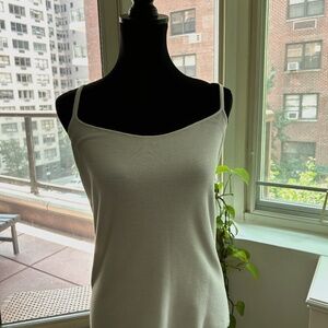 Giorgio Armani White Cotton Blend Woven Camisole Size 48